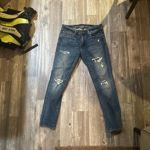 American Eagle AE Blue Jeans Distressed Size 33x30